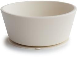 mushie Csúszásmentes mélytányér - krémfehér