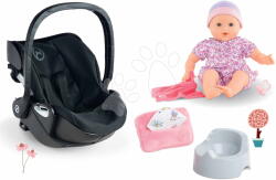 Corolle Set cuib cu păpușă Emilie Baby Doll Carrier Cybex Priam 2in1 Black Corolle și oliță cu prosoape (CO141880-1)