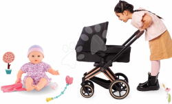 Corolle Set cărucior combinație triplă cu păpușă Emilie Cybex Black 3in1 Pram Corolle și suzetă cu sunete (CO141870-7)