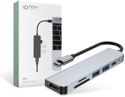 iKi V4 6in1 USB-C hub (2xUSB-A + USB-C + HDMI + SD)