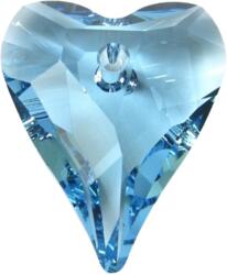 Swarovski Wild Heart Pendant- Swarovski medál - Aquamarine-kék-27 mm