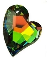 Swarovski Devoted 2 U Heart Swarovski medál - Vitrail Medium -színjátszó zöld-27 mm