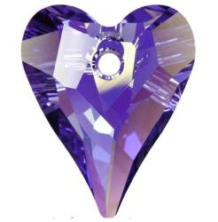 Swarovski Wild Heart Pendant- Swarovski medál - Tanzanite -lila-27 mm