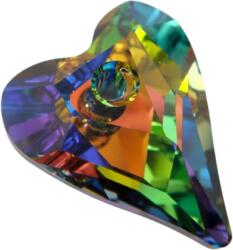 Swarovski Wild Heart Pendant- Swarovski medál - Vitrail Medium - színjátszózöld-27 mm