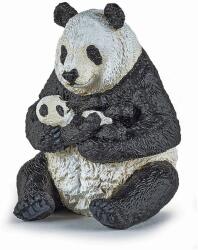 Papo Figurina Urs Panda Sezand Cu Pui In Brate (50196) Figurina