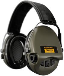 Sordin® Protectoare electronice pentru urechi Supreme Pro-X Sordin®, bandă de cap din piele (Culoare: Camo green)