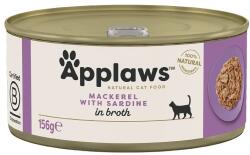 Applaws macskakonzerv makrélával és szardíniával húslevesben 12 x 156 g