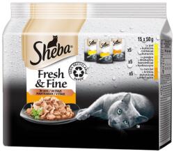 Sheba Fresh & Fine tasak macskáknak, baromfi válogatás 3 x (15 x 50 g)