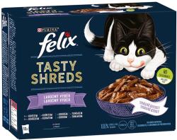 FELIX Tasty Shreds zacskós eledel, halválogatás szószban 72 x 80 g