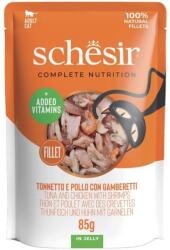 Schesir cat tonhal és csirkeszelet garnélarákkal 12 x 85 g