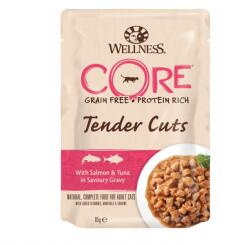 Wellness Core Tender Cuts lazac és tonhal 6 x 85 g