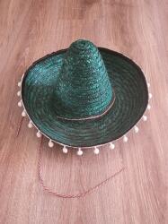 Brunofunnyshop Palarie petrecere sombrero mexican copii verde cu ciucurasi