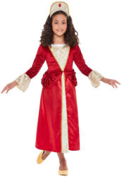 Brunofunnyshop Costum carnaval copii printesa tudoriana rosu 10-12 ani Costum bal mascat copii