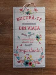 Brunofunnyshop Tablou mesaj motivational BUCURA-TE