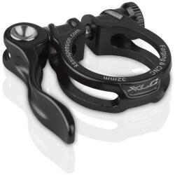 XLC Nyeregcsőbilincs 31, 6 mm fekete gyorszáras, CNC-zett