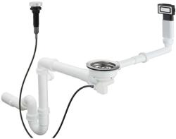 Hansgrohe - Set automat de scurgere și preaplin chiuvetă simplă, oțel inoxidabil 43931800 (43931800)