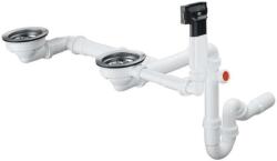 Hansgrohe - Set de scurgere și preaplin pentru chiuvetă dublă din granit, crom 43928000 (43928000)