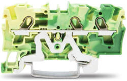 Wago 3 vezetékes földelő sorkapocs, zöld/sárga, Wago, 2004-1307 (2004-1307) - lumenet