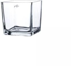 Sandra Rich Szögletes üvegváza, magasság: 140 mm, átmérő: 140 mm