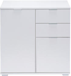 Casaria® Fehér komód 2 ajtóval és fiókokkal (106625)
