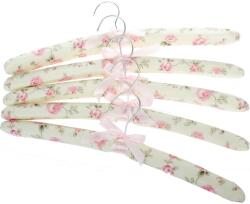 4-Home Set de 5 umerașe textile Flori, roz, roz