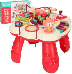  Ikonka Interaktív játékasztal gyerekeknek hanggal - Piros (KX3601)