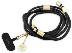 CG MOBILE GUESS CROSSBODY STRAP 4G CHARM cablu de date (Type-C - Type-C, încărcător rapid, 150cm, curea de gât) NEGRU (GUCCUCNY4GDK)