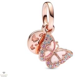 Pandora rózsaszín köves pillangó és idézet medál charm - 782555C01