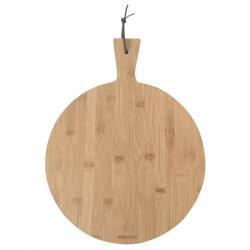 KINGHOFF pizzatálaló tálca, 35 cm, bambusz, fogantyúval (KH-1674Kinghoff)