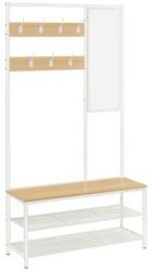 Vasagle Előszobai kabáttartó állvány paddal, polccal és tükörrel (HSR415W09)