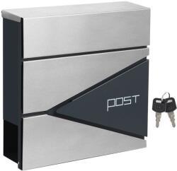 SONGMICS Postaláda modern rozsdamentes 37x10, 5x37 cm antracit (GMB51AS)