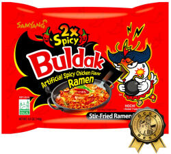 Buldak 140g instant leves 2x csípős csirke tésztával