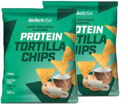 BioTechUSA - PROTEIN TORTILLA CHIPS - HAGYMÁS TEJFÖLÖS - 2 X 50 G