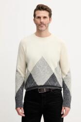 Benetton pulóver gyapjúkeverékből - bézs L - answear - 27 990 Ft