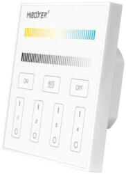 MiBOXER / Mi-Light Vezeték nélküli , hálózati, fali , érintős , vezérlőpult, CCT fényforráshoz, 4 zónás , Miboxer (Mi-Light) , T2 (T2)