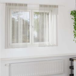 vidaXL Voile Függöny függönyökkel 2 pcs Krém 140 x 140 cm Poliészter (4108012)