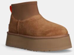 UGG velúr hócipő Classic Mini Dipper - barna Női 38