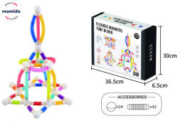 Mamido Rugalmas mágneses építőkészlet Tube Block Pro Max 66 darabos (MT1455) - mamido