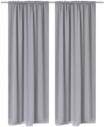 vidaXL 2 részes szürke sötétítő függöny nyílással 135 x 245 cm (130376)