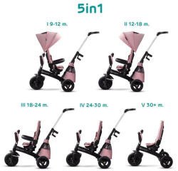 KinderKraft Easytwist tricikli Mauvelous Pink, Premium