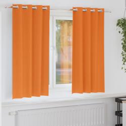 vidaXL Fekete Függöny Gyűrűkkel 2 pcs Élénk narancs 175 x 140 cm (4107399)