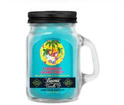 Beamer Candle Smoke Killer illatgyertya üvegedényben, füllel és fém kupakkal - Caribbean Island Party - kicsi (BC-7412)