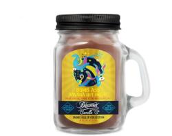 Beamer Candle Smoke Killer illatgyertya üvegedényben, füllel és fém kupakkal - Bomb Ass Banana Nut Bread - kicsi (BC-7409)
