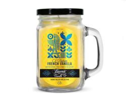 Beamer Candle Smoke Killer illatgyertya üvegedényben, füllel és fém kupakkal - Ol’ Fashion French Vanilla - nagy (BC-7380)