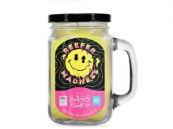 Beamer Candle Smoke Killer illatgyertya üvegedényben, füllel és fém kupakkal - Reefer Madness - nagy (BC-7383)