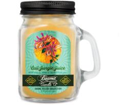 Beamer Candle Smoke Killer illatgyertya üvegedényben, füllel és fém kupakkal - Cali Jungle Juice - kicsi (BC-7410)