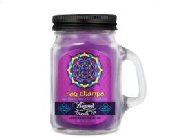Beamer Candle Smoke Killer illatgyertya üvegedényben, füllel és fém kupakkal - Nag Champa - kicsi (BC-7424)