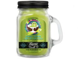 Beamer Candle Smoke Killer illatgyertya üvegedényben, füllel és fém kupakkal - Skinny Dippin’ Lime in the Coco - kicsi (BC-7429)