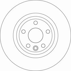 TRW DF6947 Féktárcsa, tömör, 300mm, 10mm vastag, fekete
