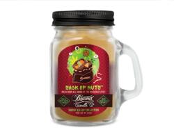Beamer Candle Smoke Killer illatgyertya üvegedényben, füllel és fém kupakkal - Sack of Nuts - kicsi (BC-7428)